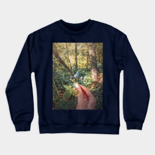 holding a bunch of brambles Crewneck Sweatshirt